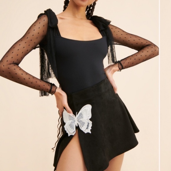 Free People Tops - Free People Tongue Tied Thong Bodysuit black size small NWT